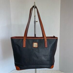 Dooney & Bourke Black and Tan Leather Tote